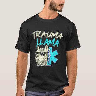 Boys Girls Trauma llama EMT design Paramedic T-Shirt