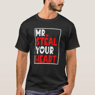 Boys Girls Valentine's Day Mr Steal Your Heart Men T-Shirt