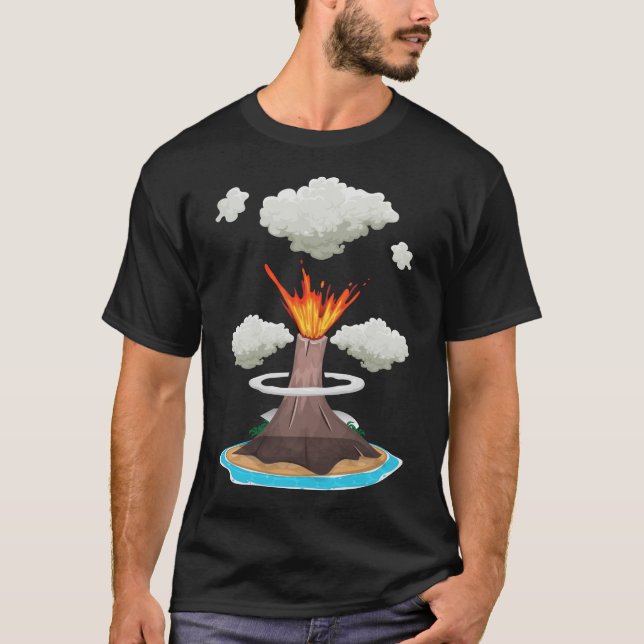 Boys Girls Volcano Lover Cool Lava Cute Geology T-Shirt (Front)