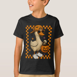 Boys Goose Halloween Spooky Goosey Silly Goose Pum T-Shirt