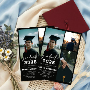 Boys Graduation Party 2026 Male High school  Invitation