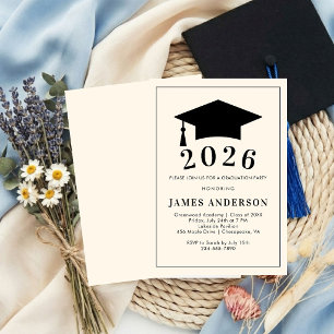 Boys Graduation Party 2026 Male High school Invitation