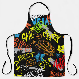 Boys' Graffiti: Hand Drawn Coolness Apron