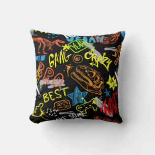 Boys' Graffiti: Hand Drawn Coolness Cushion