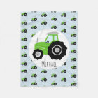 Boy's Green Tractor Pattern and Name Children's