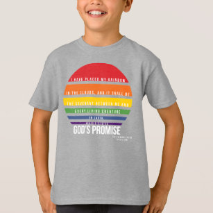 Boy's Grey T-Shirt Rainbow Circle