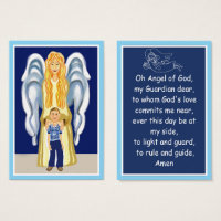 Boy's Guardian Angel prayer card