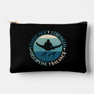 Boys Gymnastics Character Strength Discipline Accessory Pouch