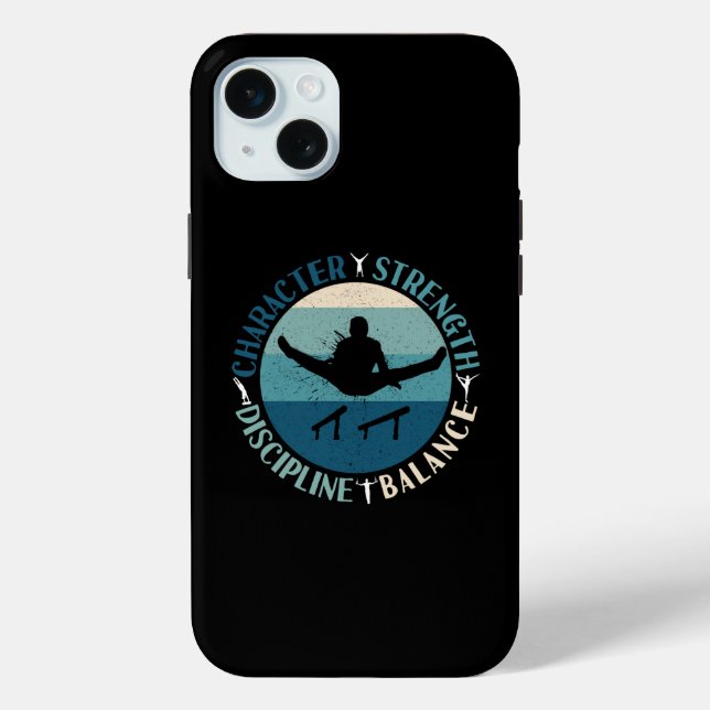 Boys Gymnastics Character Strength Discipline Case-Mate iPhone Case (Back)