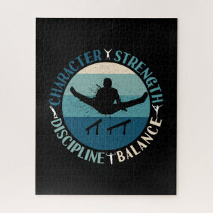 Boys Gymnastics Character Strength Discipline Jigsaw Puzzle