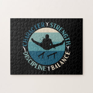 Boys Gymnastics Character Strength Discipline Jigsaw Puzzle