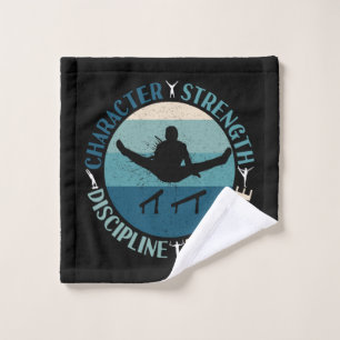Boys Gymnastics Character Strength Discipline Wash Cloth