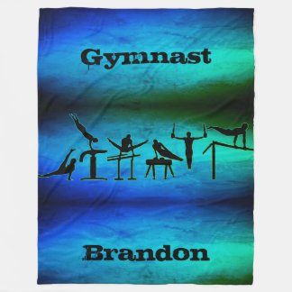 Boys Gymnastics Gymnast Blanket w/ His Name
