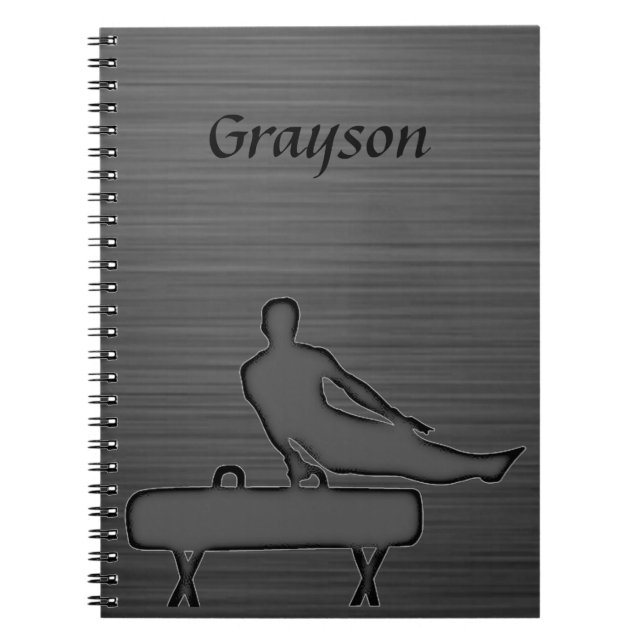 Boys Gymnastics Pommel Horse School Notebook (Front)