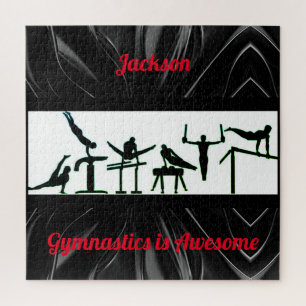 Boys Gymnastics Puzzle w/ His Name!