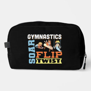 Boys Gymnastics Quote - Soar Flip Twist  Dopp Kit