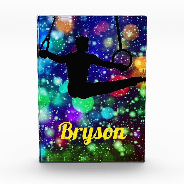 Boys Gymnastics Rings Photo Block (Front)