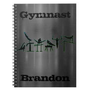 Boys Gymnastics Steel Notebook
