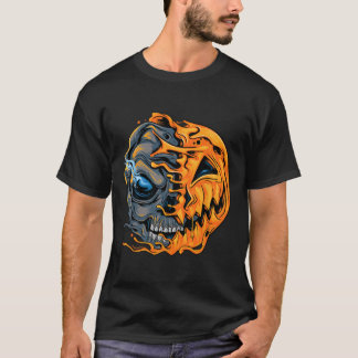 Boys Halloween Pumpkin Skull Kids Teens Men T-Shir T-Shirt