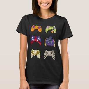 Boys Halloween Shirt Skeleton Zombie Gaming Contro
