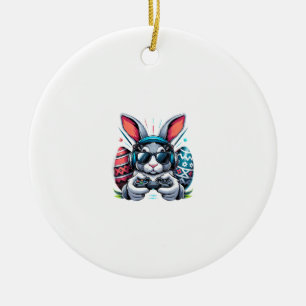 Boys Happy Easter Day Bunny Egg Video Game Kids Me Ceramic Ornament