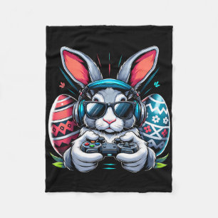 Boys Happy Easter Day Bunny Egg Video Game Kids Me Fleece Blanket