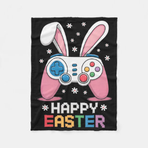 Boys Happy Easter Day Bunny Egg Video Game Kids Me Fleece Blanket