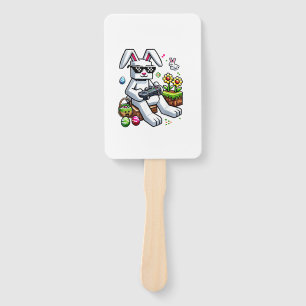 Boys Happy Easter Day Bunny Egg Video Game Kids Me Hand Fan