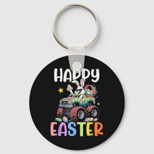 Boys Happy Easter Monster Truck Easter Eggs Bunny Key Ring