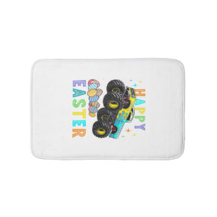 Boys Happy Easter Monster Truck Easter Eggs Toddle Bath Mat