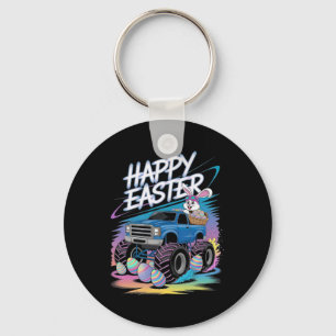 Boys Happy Easter Monster Truck Easter Eggs Toddle Key Ring