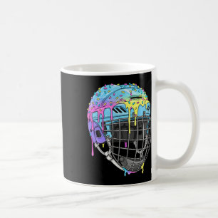 Boys Hockey Helmet Ice Cream Drip For Hockey Playe Coffee Mug