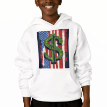 Boys' Hoodie with Bold Dollar Design