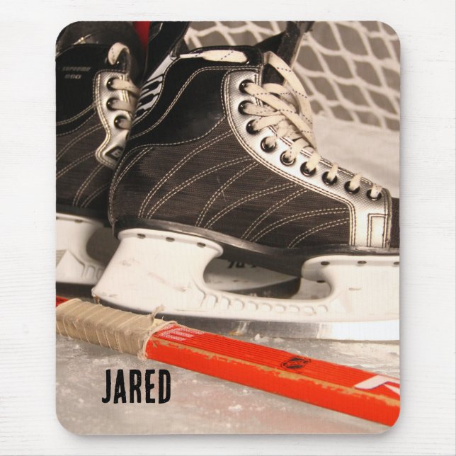 Boys Ice Hockey Themed Back to School Mouse Pad (Front)