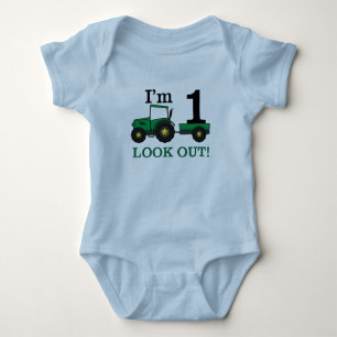 Boys Im two ,Farm Tractor birthday Baby Bodysuit
