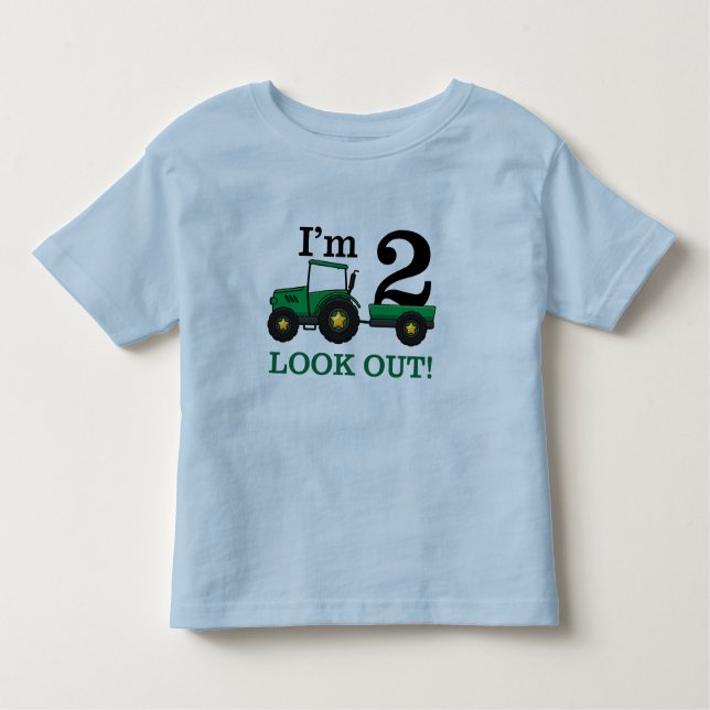 Boys Im two ,Farm Tractor birthday  Toddler T-Shirt (Front)