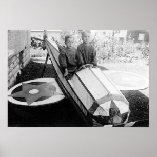 Boys in a Soap-Box Car Poster