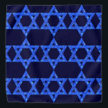 Boys Jewish Star of David Bandanna in Blue ©<br><div class="desc">Cute patterned Jewish Star of David on blue for men or boys.</div>