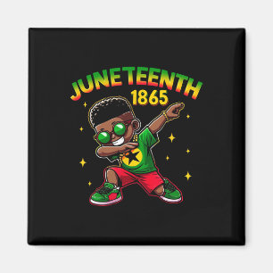 Boys Juneteenth Dabbing Black King Melanin Brown S Magnet