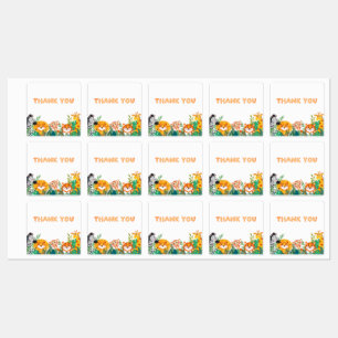 Boys Jungle Thank You Labels