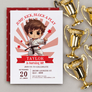 Boy's Karate Martial Arts Birthday Party Invitation