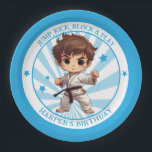 Boy's Karate Martial Arts Birthday Party Paper Plate<br><div class="desc">Boy's Karate Martial Arts Paper Plate - This karate/martial arts theme party plate has a real kick to it. Featuring a little boy martial arts master ready to strike and ready to earn a black belt in partying. The technique and spirit of martial arts run deep with many. Give your...</div>