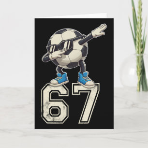 Boys Kids 67 Six Seven Sungles Dabbing Soccer Ball Card
