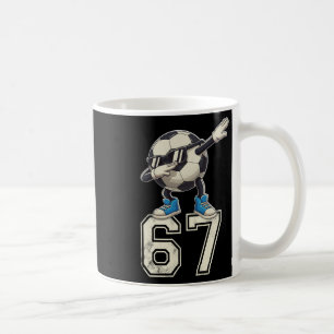 Boys Kids 67 Six Seven Sungles Dabbing Soccer Ball Coffee Mug