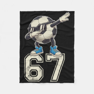 Boys Kids 67 Six Seven Sungles Dabbing Soccer Ball Fleece Blanket