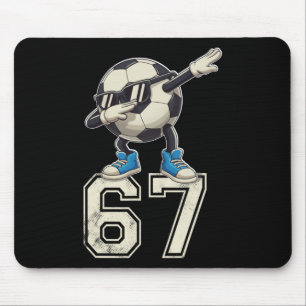Boys Kids 67 Six Seven Sungles Dabbing Soccer Ball Mouse Pad