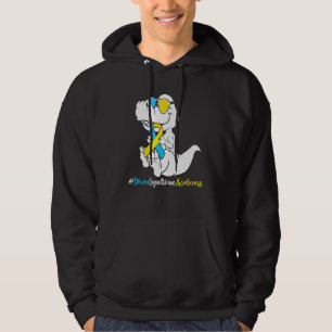 Boys Kids Down Syndrome T Rex Dinosaur Trisomy T2 Hoodie