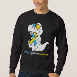 Boys Kids Down Syndrome T Rex Dinosaur  Trisomy T2 Sweatshirt