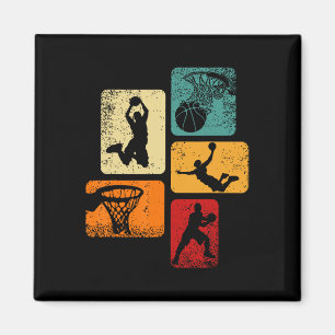 Boys Kids Men Bysketbyll Vintage Fun Bysketbyll Fu Magnet
