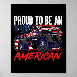 Boys Kids Proud To Be An American 4th Of July Poster